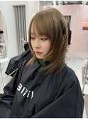 ブリーチなしダブルカラーで透明感たっぷりベージュ