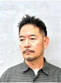 大人スパイキーショート×フェードアップバング
