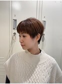 ショート×ベリーショート×ブラウンカラー×前髪あり×横浜