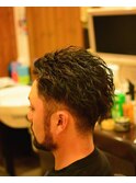 カット+ツイストスパイラルパーマ