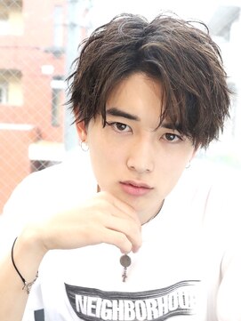 フレイバ 吉祥寺(FLAVA) コンマセンターパートマッシュ ソフトツイストスパイラルパーマ