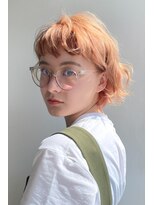 テラスコード(TERRACE CODE) ハイトーンベージュ小顔カット前髪ありカールショート