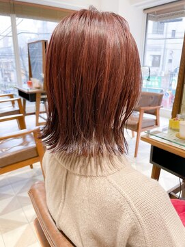 バブ バイネオリーブ(Bab by neolive) 切りっぱなし☆オレンジピンクボブ