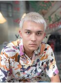 ツイストパーマ七三オールバックマッシュウルフスリークショート