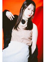 シー ヘアデザイン(see hair design)&nbsp;黒髪カタログボブウルフネビージュ小顔に見せるヘアワンレン