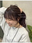 結んでも可愛い顔周りカット/ブリーチあり/恵比寿/代官山