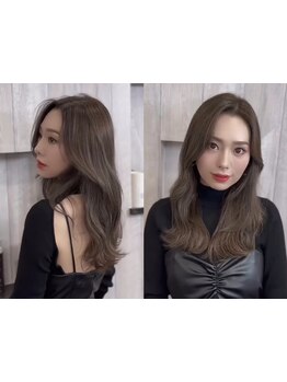 こだわりのレイヤーカットで美しいフォルムを実現*　[ダブルカラー/シールエクステ/髪質改善/心斎橋]
