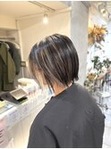外ハネボブ グレージュ グラデーションカラー