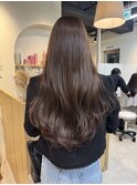 【チョコレートブラウン&レイヤーカット】《福岡透明感カラー》