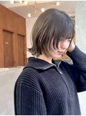 レイヤーボブ 顔まわりレイヤー 切りっぱなしボブ 学割 柏美容室