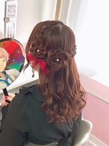 ヘアセットサロン ミント(Hair set salon MINT)&nbsp;お花ハーフアップ