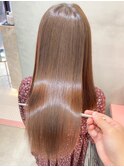 イメチェン外ハネボブ美髪ワイドバングミディアム縮毛矯正韓国