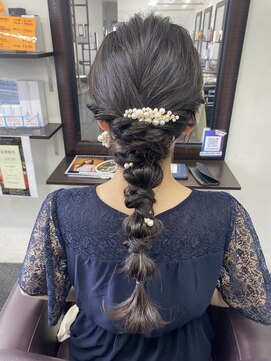 ヘア メイク エア コーディネーション 編みおろし