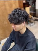 【山本智文】ツイストスパイラルパーマV字マッシュ