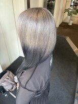 ダブル アンダーバー サロン(W_SALON) 【W_SALON 河原町】ネイビー×シルバー/透明感カラー