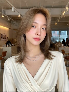 韓国/髪質改善/レイヤーカット/小顔/透明感/ハイトーン