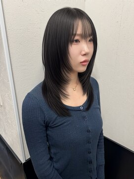 ラグナ(LAGUNA) ウルフレイヤー/地毛風ダークグレージュ/暗髪/ロングレイヤー