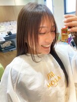 モーラ 浅香山店(MOLLA)&nbsp;シースルーバングのナチュラルストレート【浅香山】