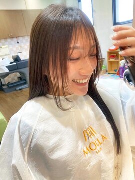 モーラ 浅香山店(MOLLA) シースルーバングのナチュラルストレート【浅香山】