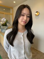 レム(LEM)&nbsp;韓国風レイヤーロング × ダークグレージュ