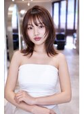 20代30代ミディアムレイヤー/マロンベージュ