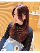 オーガニックエコ 川越(organic+eco)&nbsp;大人可愛いブリーチなしピンクブラウン×艶髪透明感レイヤー