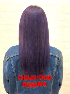 アンクルート(eNcroute) サラサラストレートグレープカラーロング