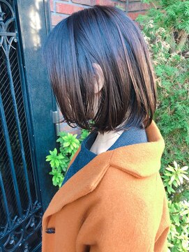 メルト 吉祥寺(melt) 【二階堂光孝】大人前下がりボブ☆ツヤ感 暗髪アッシュ