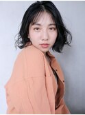 ニュアンスボブ_オリーブカラーハイライトカラー_67389