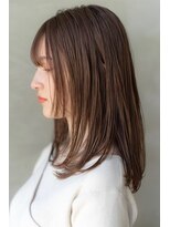 オースティン 流山おおたかの森(AUSTIN) 大人かわいい前髪セシルカットココアブラウンフリンジウェーブ