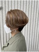 【EIGHTたまプラ】デザインカラー切りっぱなしボブ