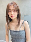ACE 横浜　シースルーバング×大人透明感ブラウンカラー