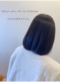 20代30代大人可愛いラベンダーベージュくびれボブ耳掛け透明感
