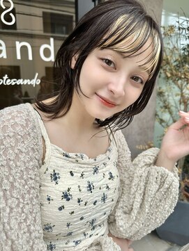 サンド 表参道(sand) インナーカラー表参道ブリーチベージュカラー