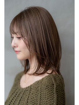 ケアリー 成増(Carelly) 大人かわいい前髪セシルカットココアブラウンフリンジウェーブ