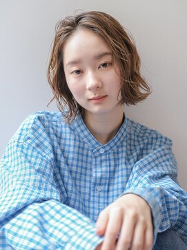 レトン 銀座(leton) ボブパーマ/マチルダボブ/前髪なし/アッシュベージュ/ボブ