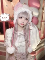 オズ 梅田店(OZ)&nbsp;シルバー×インナーピンク/エクステ60枚/量産/スーパー人毛