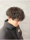 ツイストスパイラルパーマ　ツイスパ　刈り上げマッシュ