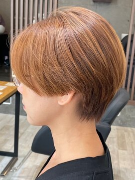 アトリエコア(Atelier Coa) ショートカットくびれショート前下がりボブベージュカラー