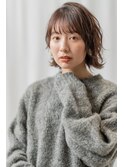 大人かわいい前髪セシルカットココアブラウンフリンジウェーブ