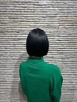 ビスイル 秋葉原店(Vis ill) 20代30代透明感暗髪アッシュブルーグレージュボブ