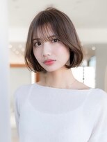 20代30代大人かわいい小顔くびれレイヤーカット切りっぱなしボブ