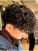渋谷外国人風パーマプードルパーマ強めシャドウパーマ20代学生