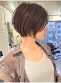 ウェーブミディアム似合わせカットメルティカラーショート/熊本