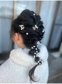 ヘアアレンジ(ヘアセット/結婚式/お呼ばれ/編みおろし)