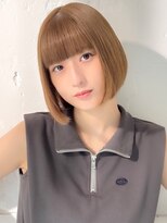 ラフィス ヘアー リノ 三宮店(La fith hair lino) 【La fith】切りっぱなしボブ×ケアブリーチ×重めバング