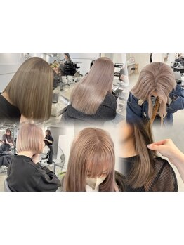 品のある洗練されたカラー。大人仕様のダブルカラーやブリーチなしでも透明感とツヤに大満足◎[池袋]