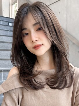 アグノス 青山(Agnos) ワンカールレイヤーこなれヘアブラウンベージュ