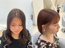【stylist西田】艶感あるカラーに小顔に見せるカットならお任せ下さい！