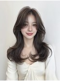 神戸三宮　韓国レイヤーカット　顔まわりカット　髪質改善